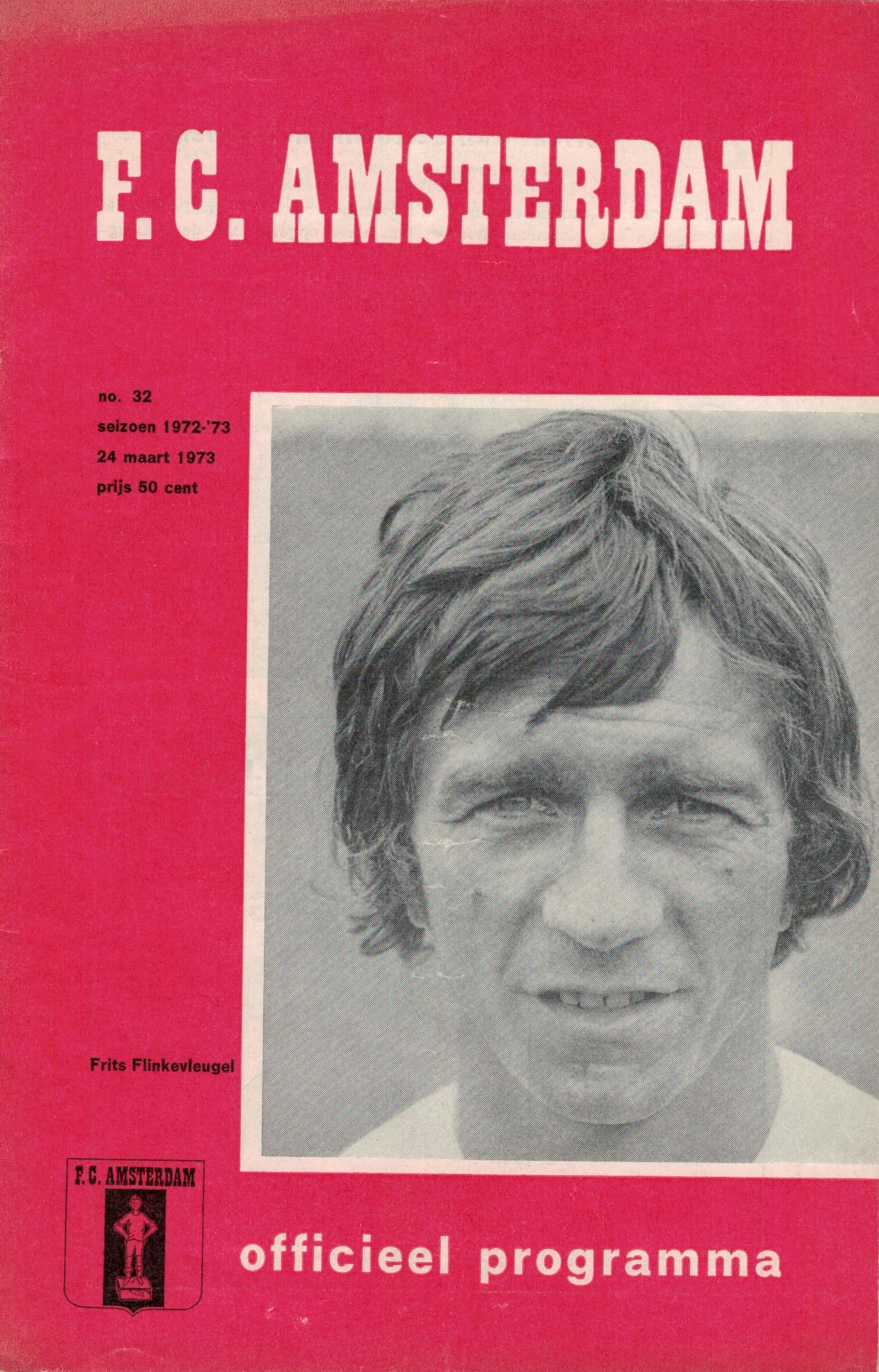 AZ Programma 25-maa-1973 FC Amsterdam uit
